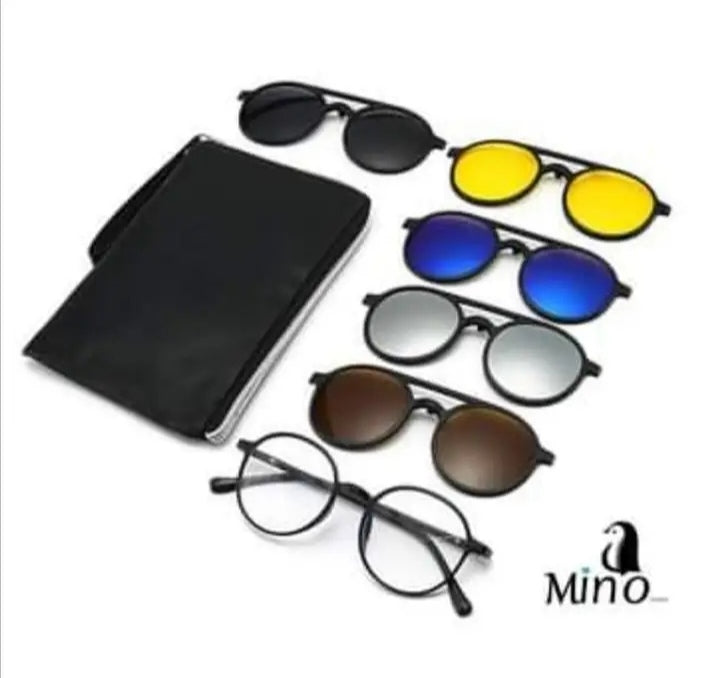 Lentes clip on solar 5 en 1 modelo 2306